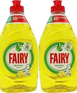 Fairy Original Lemon Washing Up Liquid | Pack of 2 x 320 ml | Dishes Grease Cleaner