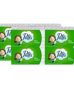 Puffs Plus Lotion Facial Tissues, 8 Family Boxes, 120 Tissues per Box