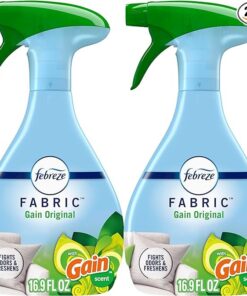 Febreze Odor-Fighting Fabric Refresher with Gain, Original, 16.9 fl oz, Pack of 2