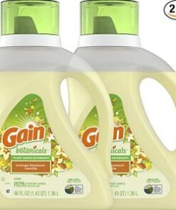 Gain Botanicals Plant Based Laundry Detergent, Orange Blossom Vanilla, 46 fl oz 32 loads, HE Compatible, Pack of 2
