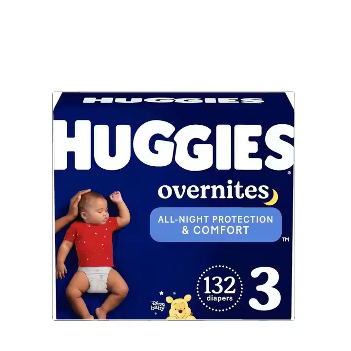 Huggies Overnites Size 3 Overnight Diapers (16-28 lbs), 132 Ct