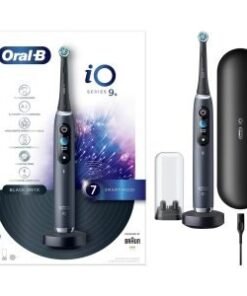 Oral-B iO Series 9 Electric Toothbrush with 4 Brush Heads, White Alabaster
