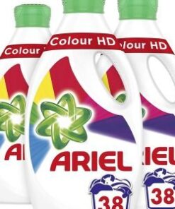 Ariel Washing Liquid Laundry Detergent Colour HD, 4 Litre, 28 Washes (3 x 1.33 L)