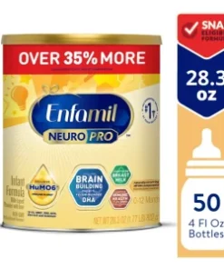 Enfamil NeuroPro Baby Formula, Triple Prebiotic Immune Blend with 2’FL HMO & Expert Recommended Omega-3 DHA, Inspired by Breast Milk, Non-GMO, Powder Can, 28.3 Oz