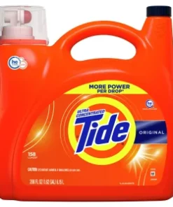 Tide Ultra Concentrated Liquid Laundry Detergent, Original, 158 loads, 208 fl oz, HE Compatible